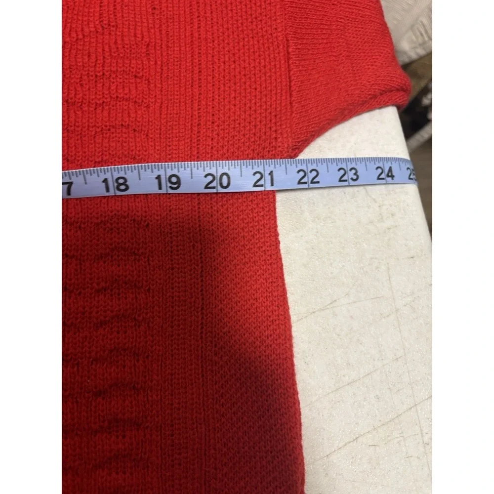 VTG LIDO SPORTS Men‎ Size XL Red Wool Long Sleeve Pullover Sweater EUC
